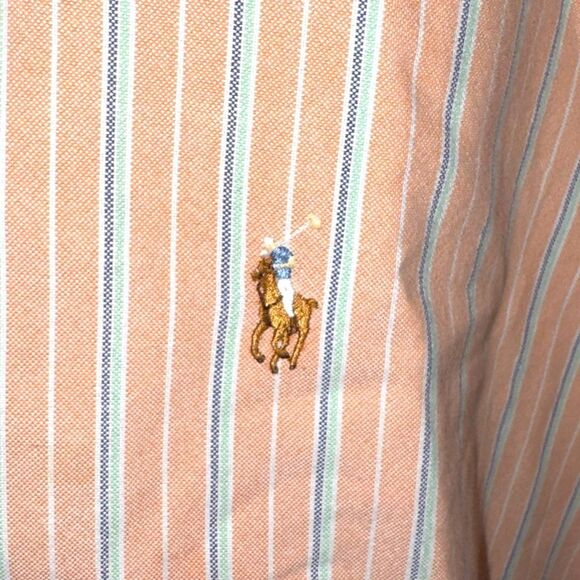 Polo Ralph Lauren B&T Orange L/S Oxford Button Down Shirt Size 3XB - Picture 3 of 6